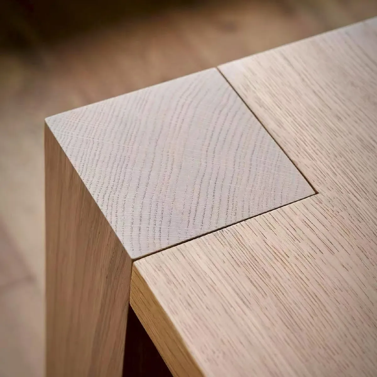 Mitre and grain at a table corner
