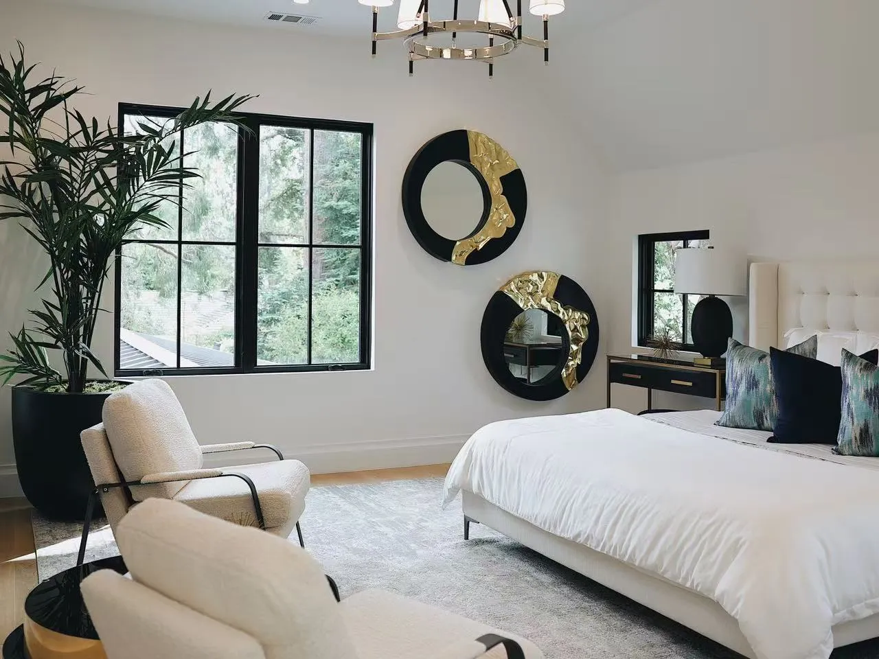 Bedroom seating, Menlo Park residence