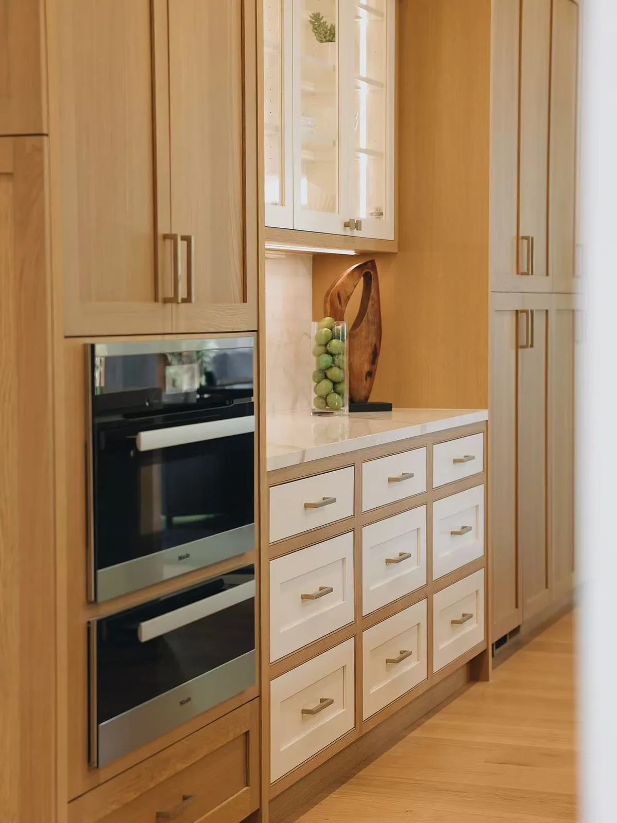 Appliance wall and drawers, Menlo Park residence