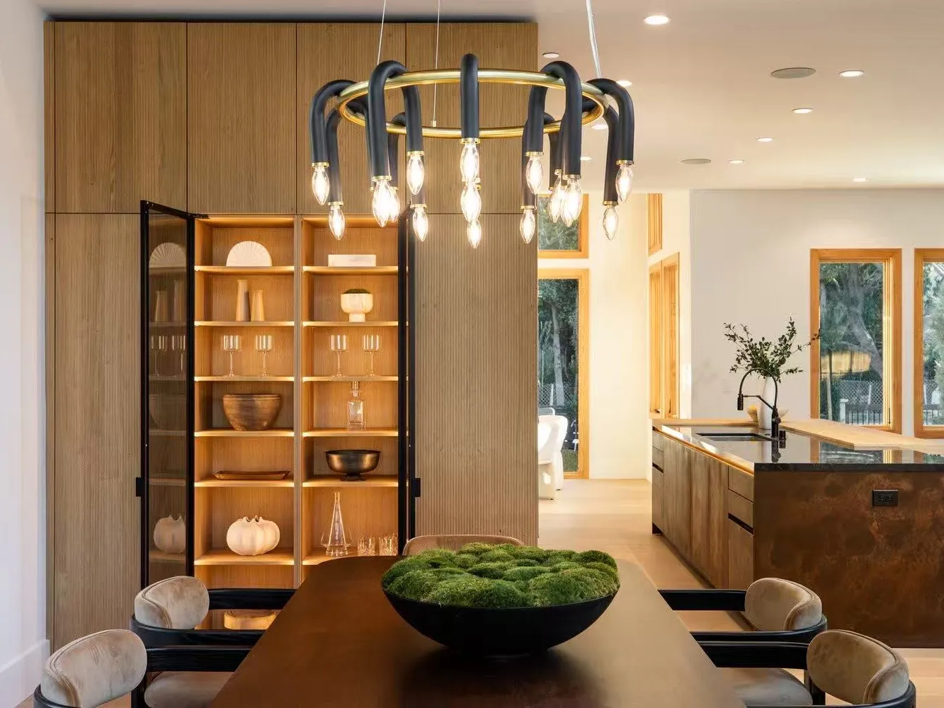 Dining area with pendant light, Palo Alto model home