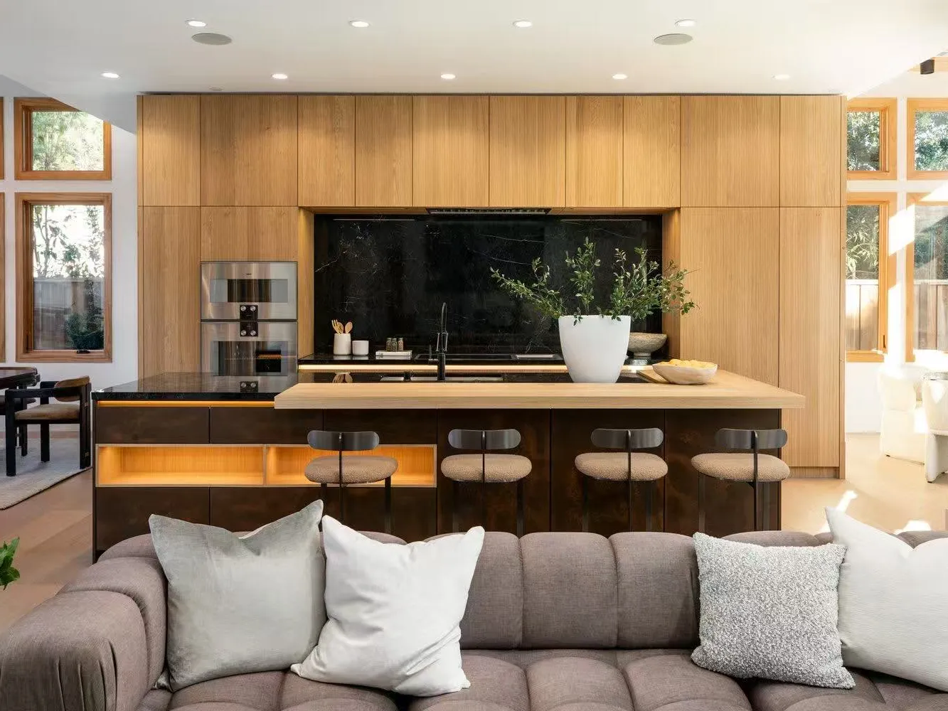 Open-plan kitchen and seating, Palo Alto model home