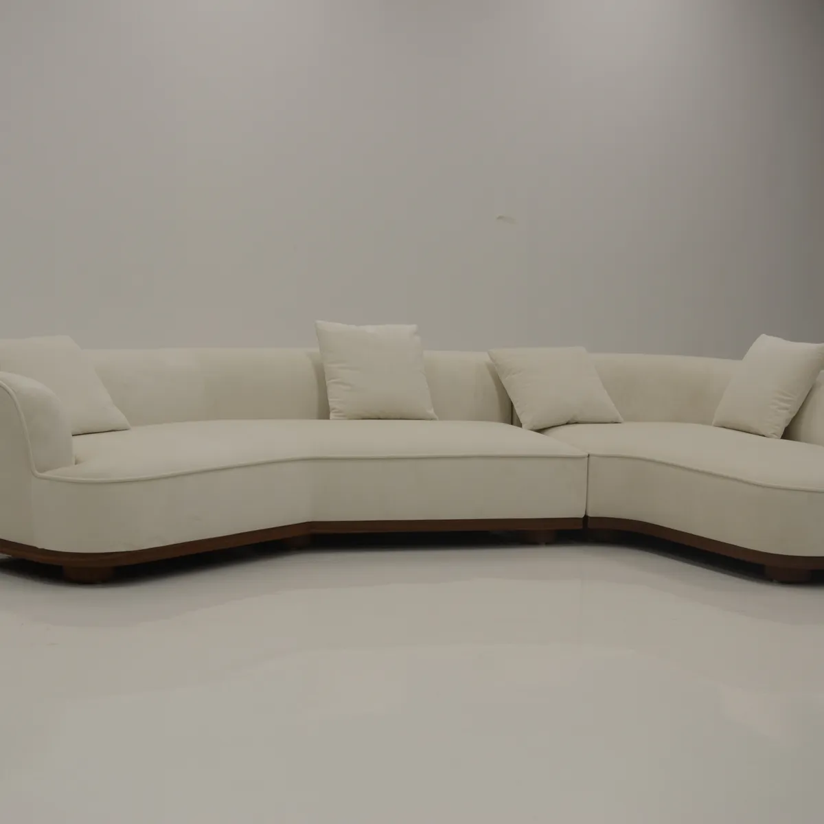 Curved sectional sofa
