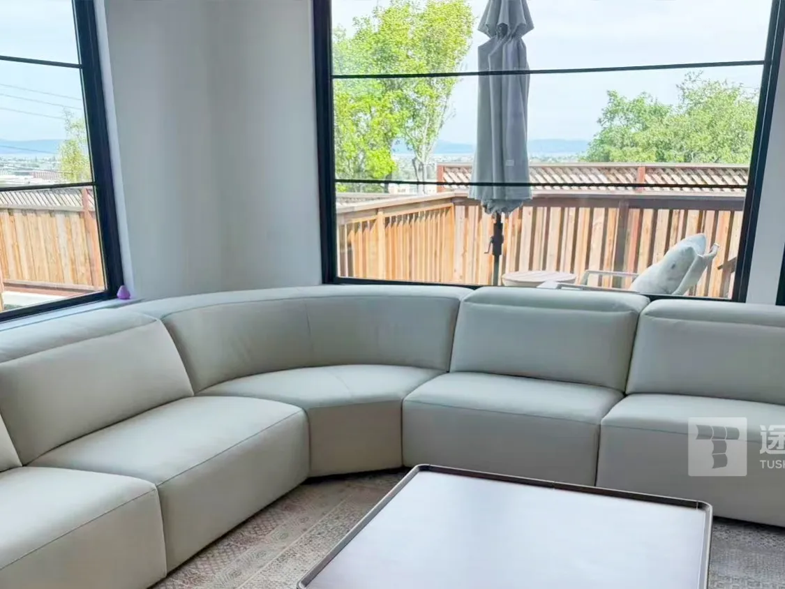 Sectional sofa installed in a San Mateo living room